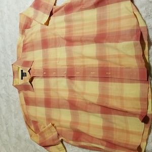 Cotton Reel Shirt Mens Size 2XL Plaid Short Sleeve